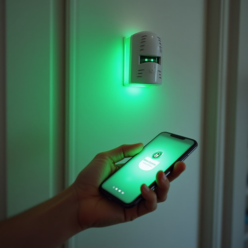 Modulo de alarma gsm sin cuotas activado junto a movil para gestionar avisos de seguridad a distancia